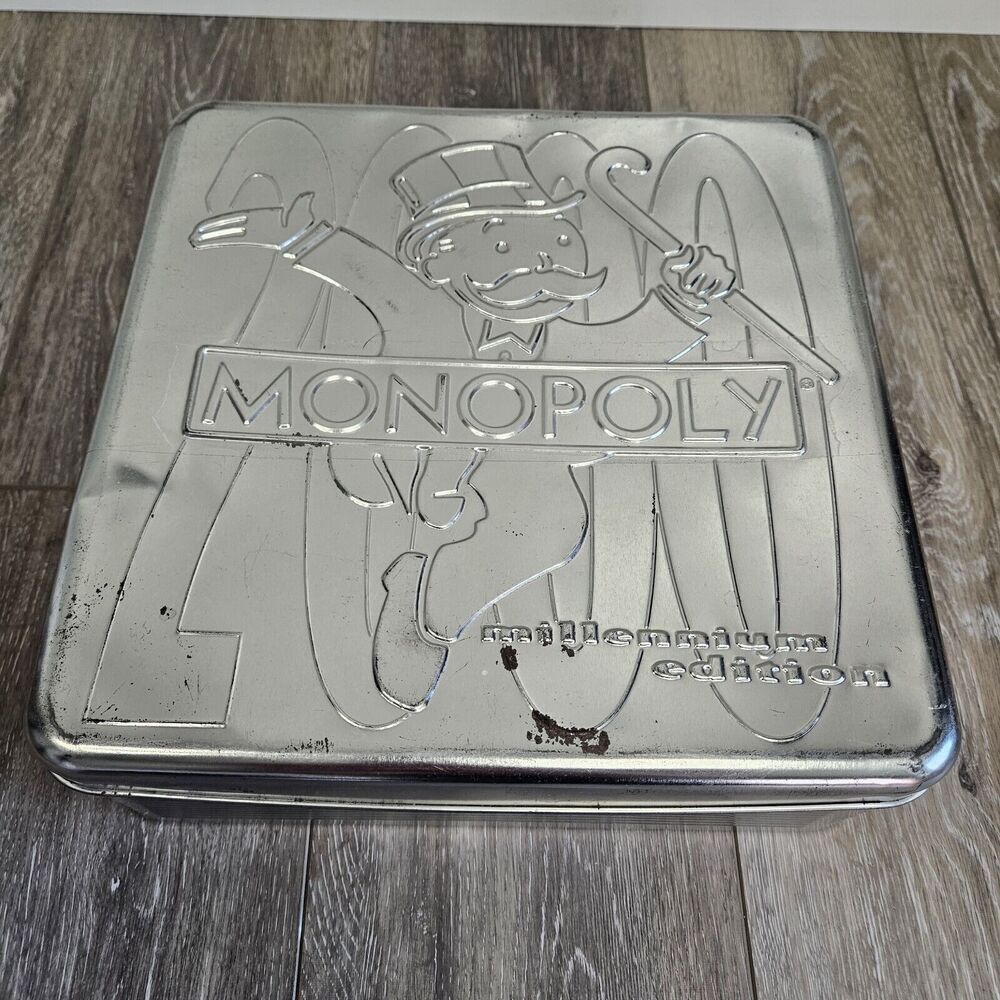 Vintage Monopoly 2000 Millennium Tin Complete Parker Brothers 1999 Y2K